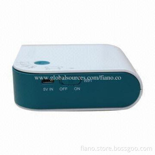 Wireless Router (Wi-Fi) with Portable Power Bank, 5,200mAh Capacity
